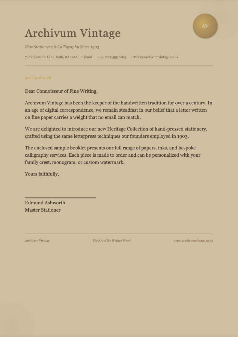 Paper texture decorative letterhead